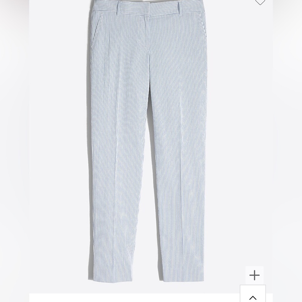 J Crew Factory Seersucker skimmer pant